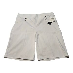 89th & Madison White Shorts with Faux Snaps Size 2X NWT